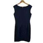 Ralph Lauren Lauren Lace Sheath Dress Size 10 Navy Sleeveless Party Cocktail Photo 3
