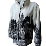 Vintage Glacier Gear Outdoor Faux Fur Zip Front Jacket, Sz M White Size M Photo 2
