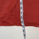 Maurice's Burnt Orange Textured V-neck Tie Tulip Hem Mini Dress Photo 10