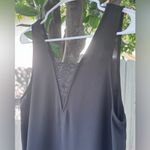 Tildon Black Sleeveless Mini Dress with Lace Detail Size S Photo 1