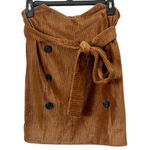 Moon River  Light‎ Brown Ribbed Mini Skirt Photo 0