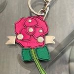 Prada Leather Rose Key Ring Bag Charm Photo 0