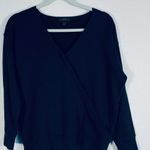 J.Crew Wrap Front V-Neck Black Top Size Small Photo 5