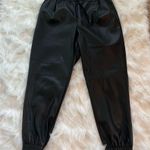 ZARA  Faux Leather Joggers Black Photo 1