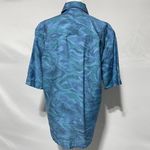 & Other Stories Blue Wavy Printed Short Sleeve Boxy Button Up Shirt Size XS Photo 13