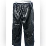 Faux Leather Wide Leg Trouser Large EUC Black Photo 7
