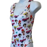 Cartoon Network PowerPuff Girls White One Piece Swimsuit SMALL High Cut Rare Photo 4