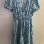 One Clothing Womens Juniors Midi Dress S Small Light Blue White Floral Print Photo 0