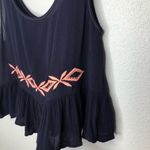 Paper Crane Navy Sleeveless Crop Top Embroidered size S Photo 1
