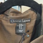 Christian LaCroix NWT  brown button up shirt with embroidered flowers size m Photo 1