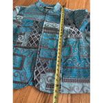 Dress Barn  Blue & Black Textured Jacket Size 3XL Tribal Print Blazer Photo 8