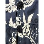 Farm Rio Brand New  Women's Size XS Black Graphic Floral Popover Blouse Top Photo 8