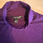 Lauren Ralph Lauren Purple Turtleneck Stretch Top sweater short sleeve viscose L Size L Photo 2