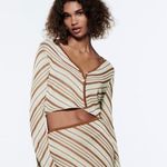 ZARA Striped Knit Crop Top Photo 4