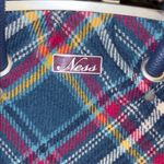NESS..SCOTTISH BRAND TEAL WOOL PLAID TARTAN KISS LOCK HAND BAG Blue Photo 4