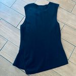 Anne Klein Cotton Blend Asymmetric Knit Top M Black black Photo 5
