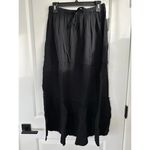 Abound  Cotton Gauze Tiered Maxi Skirt NWT Black Small Photo 3