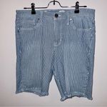 7 For All Mankind Striped Bermuda Shorts size 12 Photo 0