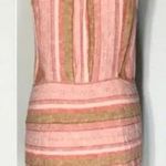 Anthropologie Drew Morgan Faux Sarong Wrap Dress Size Small Pink Gold Photo 1