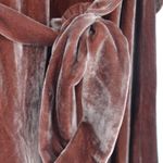 frame denim Frame Belted Velvet Midi Dress Slit Sleeveless V-Neck in Spice Brown Women's XS Photo 4