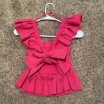 Hot Pink Ruffle Sleeve Top Size XS Photo 1