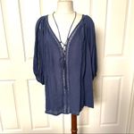 Mono Reno navy 3/4 sleeve top Photo 3