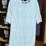 J.Crew  Anelloni White Sheath Dress Bell Sleeves Crew Neck Size 6 Photo 5