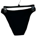 J.Crew  Black Ribbed High-Rise Cheeky Bikini Bottom NWT Size Small Photo 8