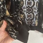 CAbi  Sheer Chiffon Python Snakeskin Top Long Sleeve Mobwife Y2K Goth Boss Babe Photo 3