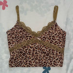 Leopard Lace Cami Brown Size XS Photo 0