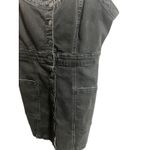 Aeropostale Dress Large Button Front Fitted Washed Black Denim Overalls Photo 4