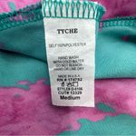 Tyche NWT  One Shoulder Maxi Dress Turquoise Blue Pink Splatter Pattern Medium Photo 8