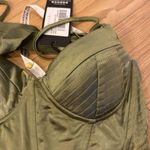 Club L  OLIVE SATIN DRAPED CORSET TOP Photo 2