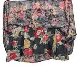 Volcom Vintage Y2K ‎ Two Faced Ruffle Skirt S Made In USA Logo Floral Boho Grunge Photo 2