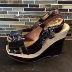 Anthropologie  No. 704b patent bronze cork wedge sandal 39.5 Women’s Size‎ 9.5 Photo 1