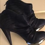 Velvet Angels women blue leather platform Platinum boots US 6 Photo 0