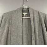 Eileen Fisher Sweater Women Gray Tencel Blend Mid-Length Open Cardigan Large L Photo 2