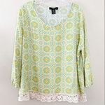 Riley & James  Floral Boho Tunic Top Size XL Photo 0