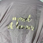 Maid of Honor Bridal shower metallic pink mini robe lace trim One Size Size undefined Photo 2