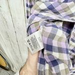 Eddie Bauer Shirt Women Medium Purple Pink Plaid Flannel Long Sleeve Hike Cotton Photo 3