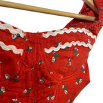 Urban Outfitters  Selena Ruched Corset Floral Crop Top in Red Size XS Photo 10