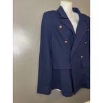 SheIn  Pant Suit Set Womens Medium Navy Blue Double Breasted Blazer Pants Stretch Photo 1
