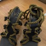 Diane Von Furstenberg DVF  Gold rope tie gladiator Heels size US 6 Photo 3