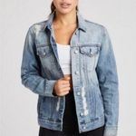 Rails NWT-  x Soul cycle Medium Vintage Denim Jacket W/ Soul Patch- Size Large Photo 0