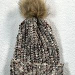 Evelyn K Women's Winter Beanie Hat Knit Brown, Cream, Tan, with Pom Pom Photo 0