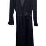 Flora  Women’s Black Slinky Long Robe 55”Length OSFA Photo 1