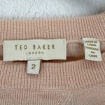 Ted Baker Ted‎ Baker London Sweater Wool Silk Cashmere Gold Studded Shoulder Size 2 US 4/6 Photo 4