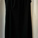 Lands' End Lands’ End Black Structured Midi Dress - Size 10P Photo 0