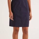 NWT Boden Navy Blue Daisy Chino Skirt Size 4P Photo 0