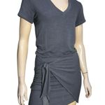 Monrow Women’s Size S Gray French Terry Tie Front Skirt V Photo 1